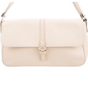 Very light beige/cream  Longchamp crossbody convertible  satchel